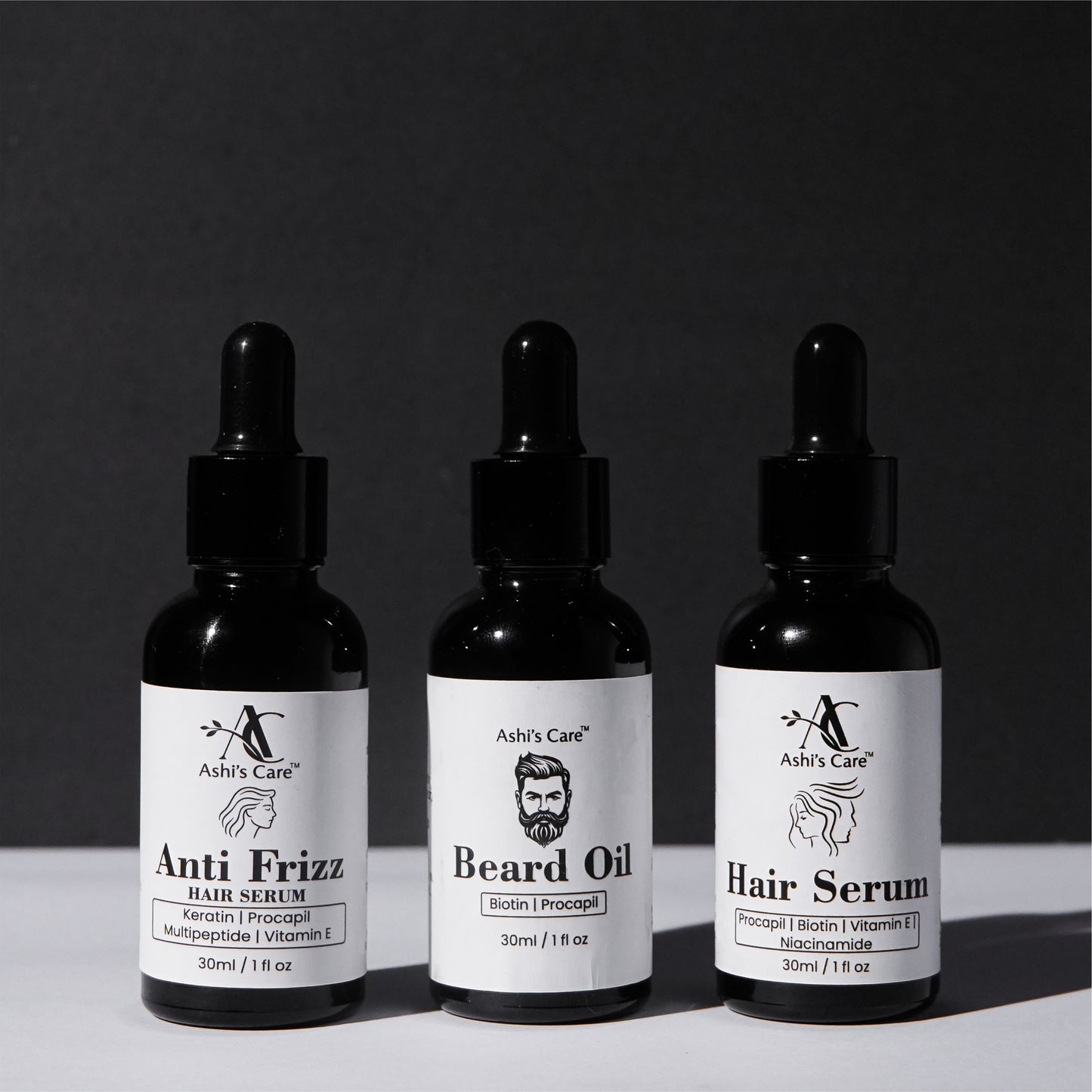 Frizz-Free Hair & Beard Trio ( Pack of 3)
