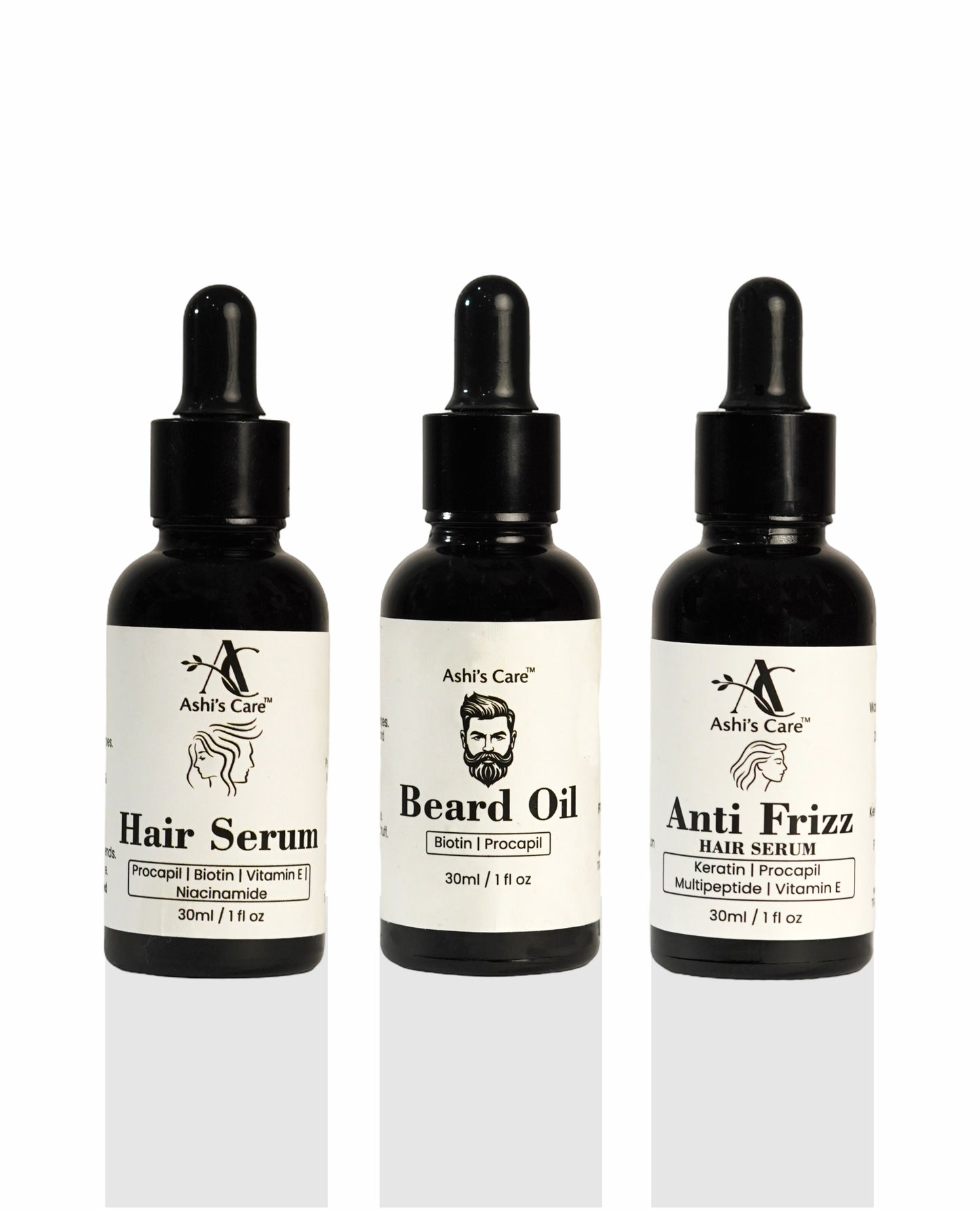 Frizz-Free Hair & Beard Trio ( Pack of 3)