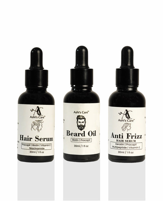 Frizz-Free Hair & Beard Trio ( Pack of 3)